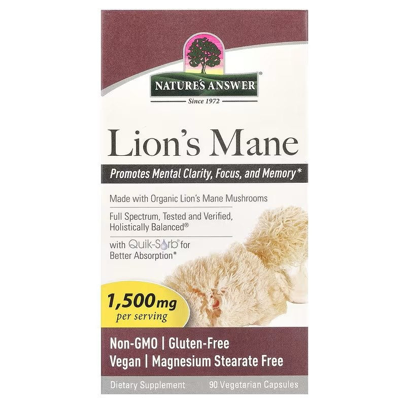 Nature's Answer Liūto karčiai 1500 mg 90 kapsulių