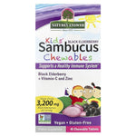 Nature's Answer Vaikams skirtos kramtomosios Sambucus tabletės su juodųjų šeivamedžių uogomis 45 tabletės
