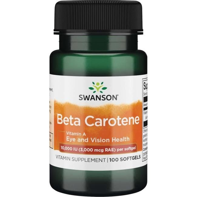 Swanson beta karotenas 100 kapsulių