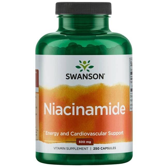 Swanson Niacinamidas 500 mg 250 kapsulių