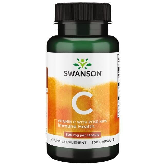 Swanson vitaminas C su erškėtuogėmis 100 kapsulių