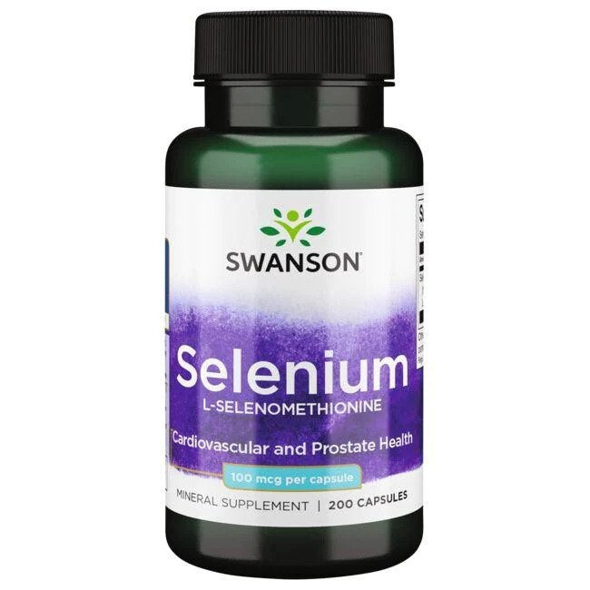 Swanson Selenas L-selenometioninas 100 mcg 200 kaps.