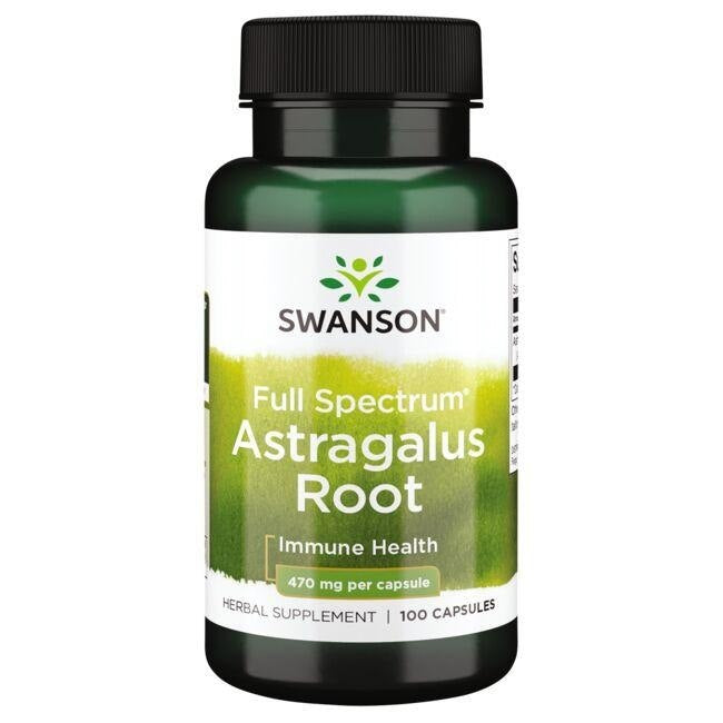 Swanson pilno spektro astragalų šaknis 470 mg 100 kapsulių