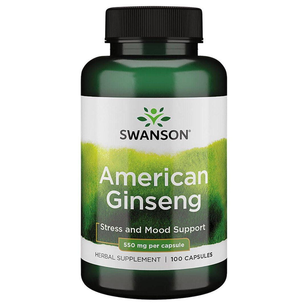 Swanson amerikietiškas ženšenis 550 mg 100 kapsulių