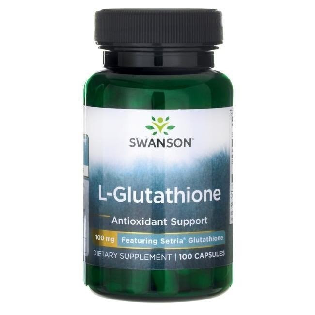 Swanson L-Glutatihone - sumažintas L-glutationo kiekis 100 mg 100 kapsulių