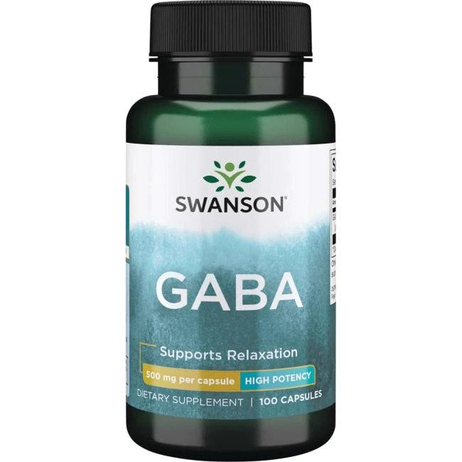 Swanson GABA 500 mg 100 kapsulių