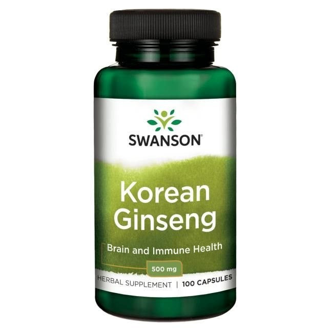 Swanson korėjietiškas ženšenis 500 mg 100 kapsulių
