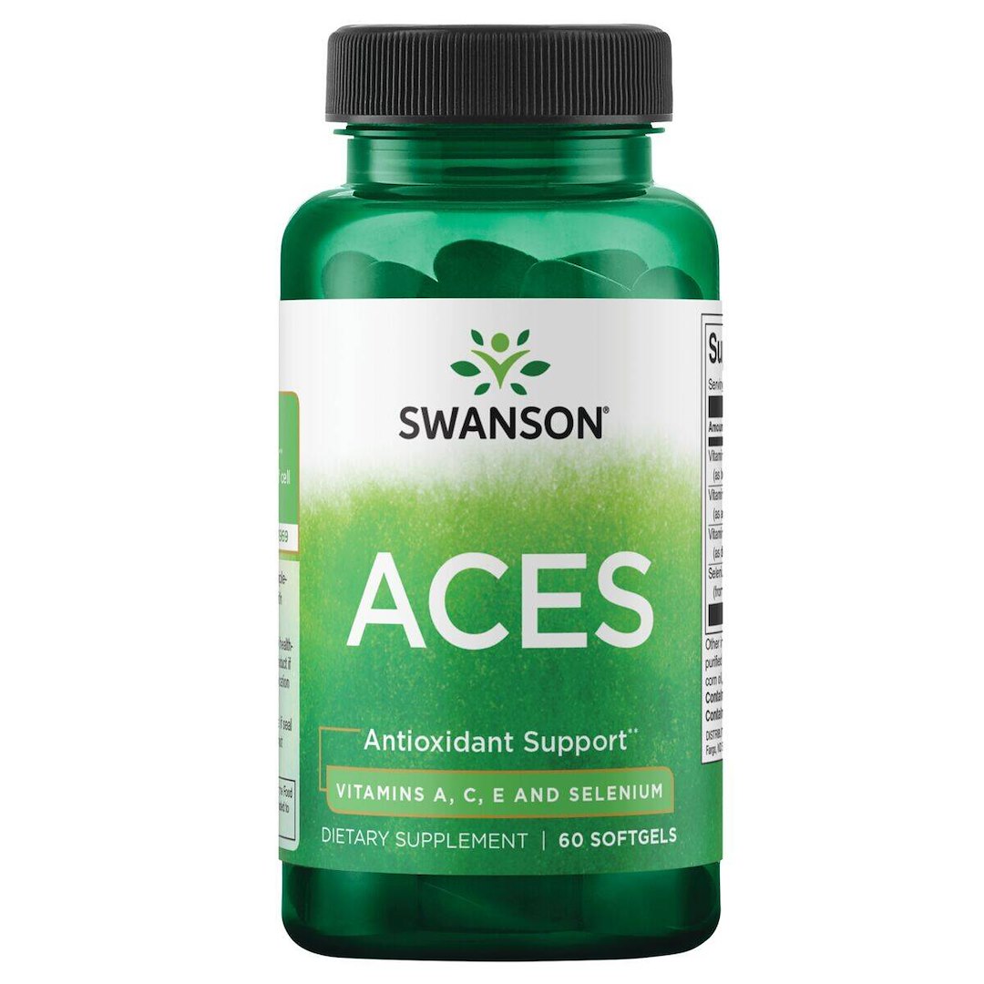 Swanson ACES - Vitaminai A, C, E ir selenas 30 kapsulių