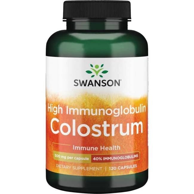 Swanson Colostrum High IG 500 mg 120 kapsulių