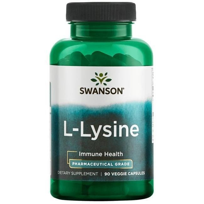 Swanson AjiPure L-lizinas 500 mg 90 kapsulių
