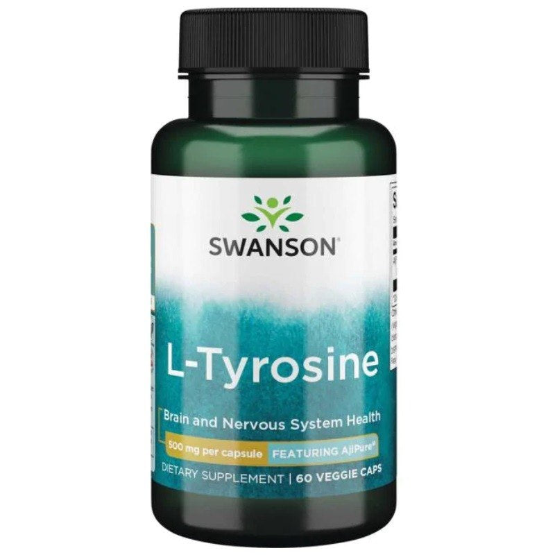 Swanson AjiPure L-tirozinas 500 mg 60 kapsulių