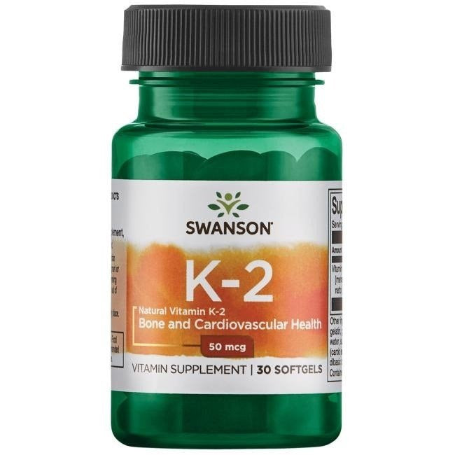 Swanson natūralus vitaminas K2 50 mcg 30 kapsulių