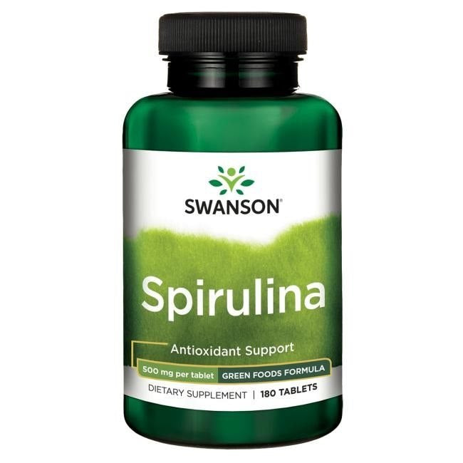 Swanson Spirulina 500 mg 180 tablečių
