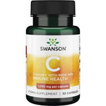 Swanson vitaminas C 1000 + erškėtuogės 30 kapsulių