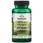 Swanson pilno spektro šitake grybai 500 mg 60 kapsulių