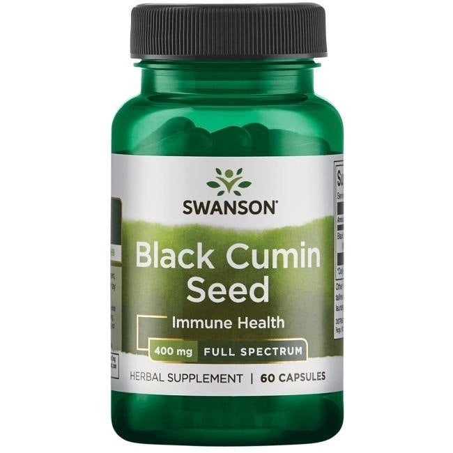 Swanson juodųjų kmynų sėklos 400 mg 60 kapsulių