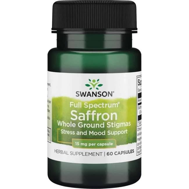Swanson pilno spektro šafranas - šafranas 15 mg 60 kapsulių