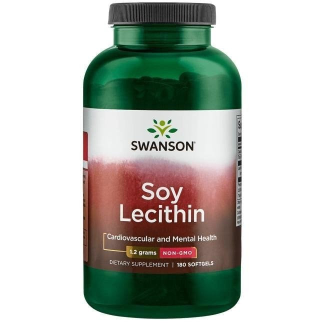 Swanson sojų lecitinas - sojų lecitinas 1200 mg 180 kapsulių