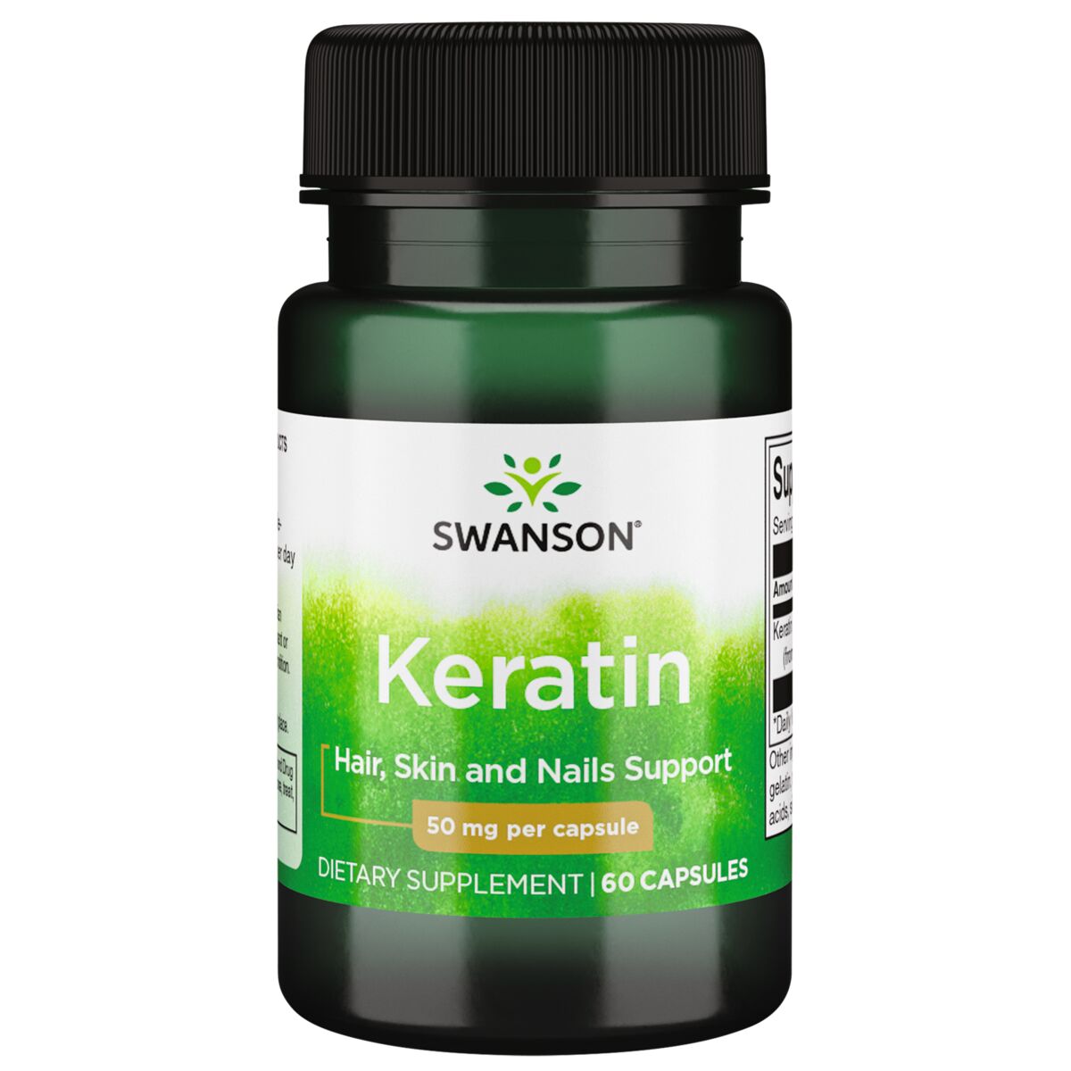 Swanson Keratinas 50 mg 60 kapsulių