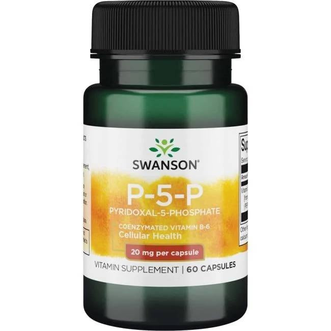 Swanson vitaminas B6 20 mg 60 kapsulių