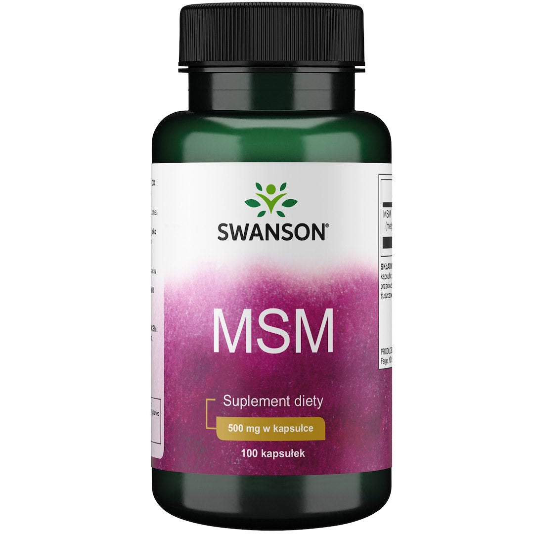 Swanson sieros MSM - metilsulfonilmetanas 500 mg 100 kapsulių