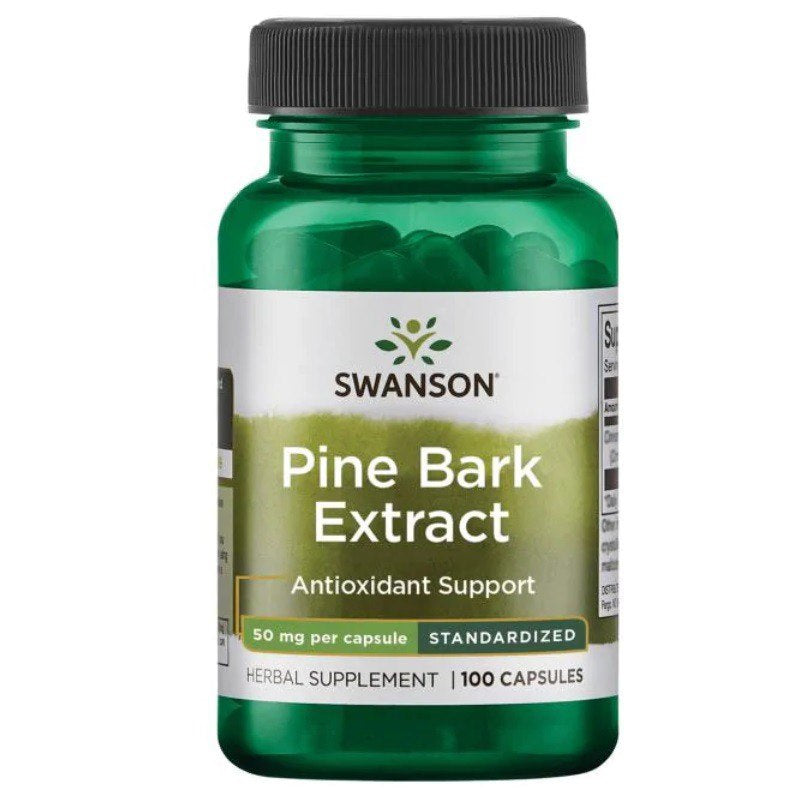 Swanson pušies žievės ekstraktas 50 mg - pušies žievės ekstraktas 100 kapsulių