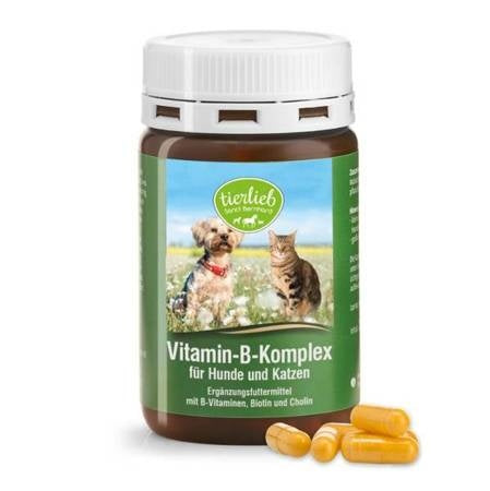 TIERLIEB vitaminų B kompleksas šunims ir katėms 120 kapsulių