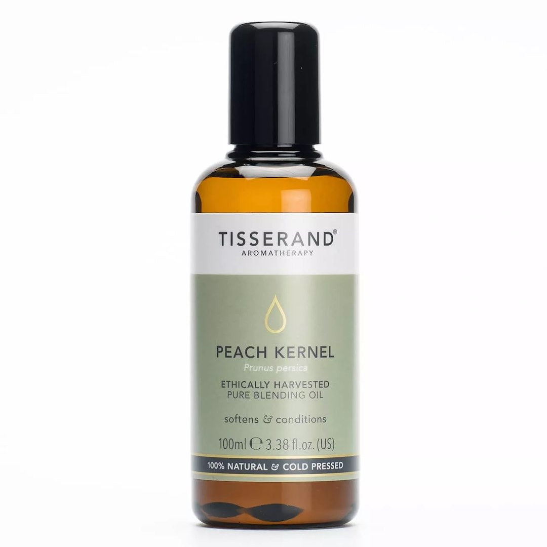 TISSERAND AROMATERAPIJA Persikų kauliukų aliejus iš etiškai surinktų aliejų bazei / Persikų kauliukų masažinis aliejus 100 ml