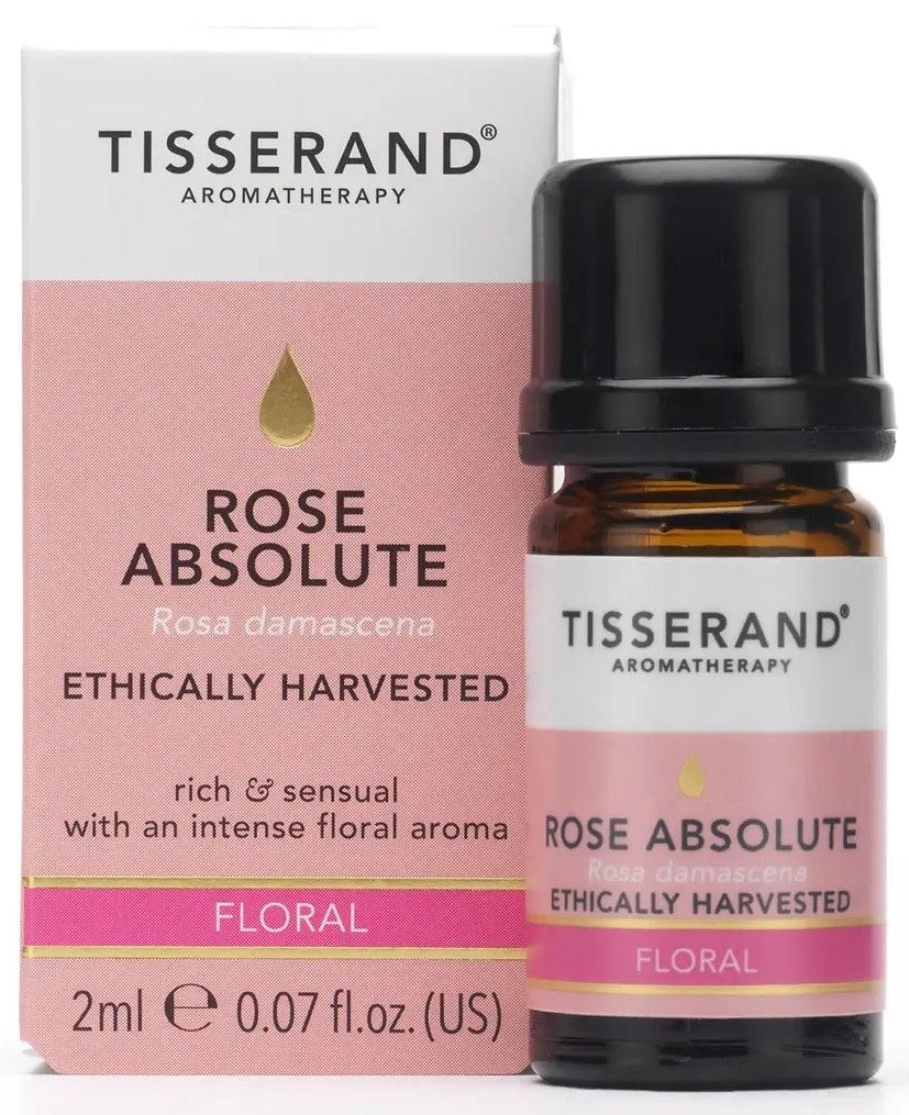 TISSERAND AROMATERAPY etiškai nuimtų rožių absoliutas – rožių aliejus 2 ml