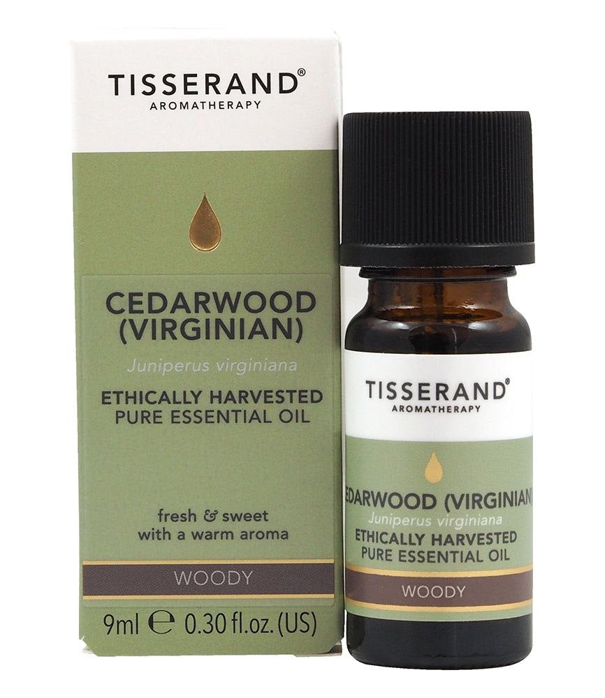 TISSERAND AROMATERAPIJA Etiškai nuimtas Virdžinijos kedras – kedro aliejus 9 ml