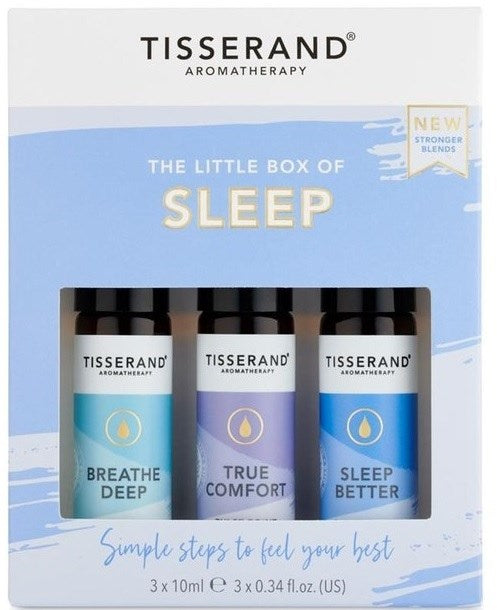 TISSERAND AROMATERAPIJA Mažoji miego dėžutė – rutulinis eterinių aliejų rinkinys geram nakties miegui 3 x 10 ml