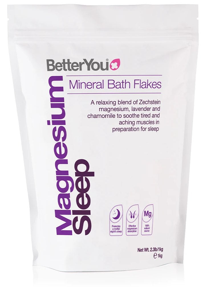 BETTERYOU Magnio dribsniai miegui - magnio dribsniai voniai geram nakties miegui 1 kg