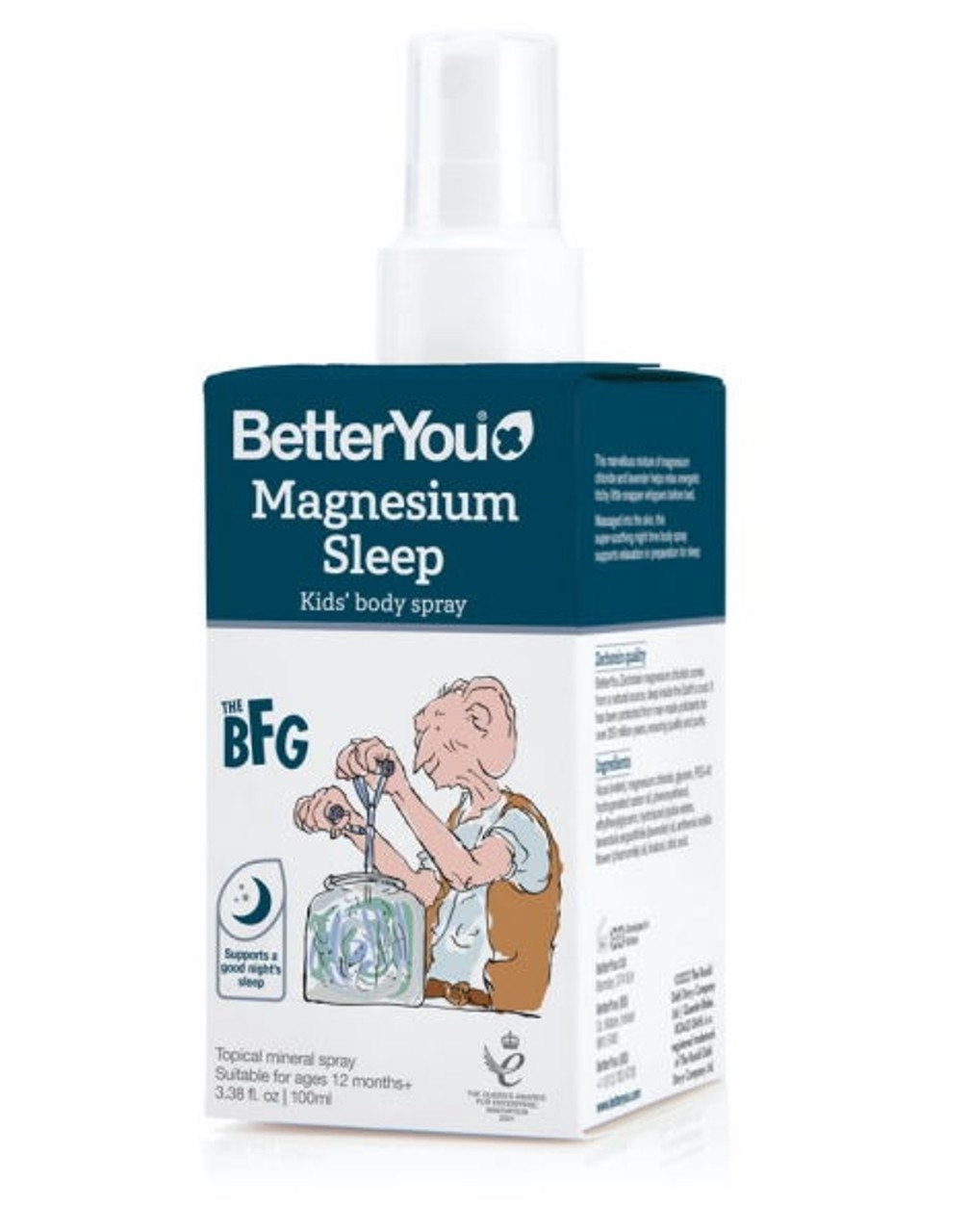 BETTERYOU Magnio miego purškiklis vaikams – magnio purškiklis geram miegui vaikams 100 ml