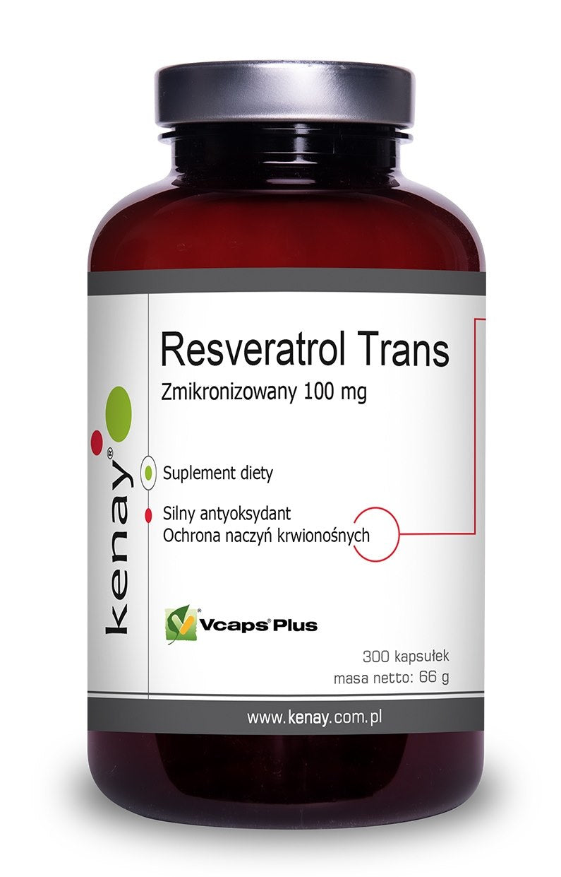 KENAY mikronizuotas resveratrolis 100 mg 300 kapsulių
