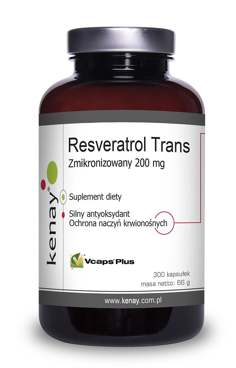 KENAY mikronizuotas resveratrolis 200 mg 300 kapsulių