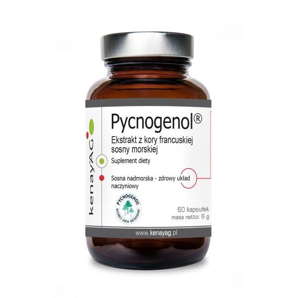 KENAY Pycnogenol 100 mg - prancūziškos pajūrinės pušies žievės ekstraktas 60 kapsulių