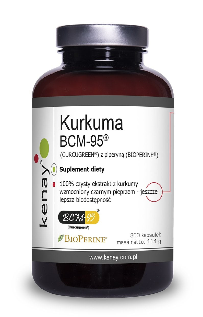 KENAY Ciberžolė BCM-95 CIRGĖLĖ su piperinu BIOPERINAS 300 kaps.