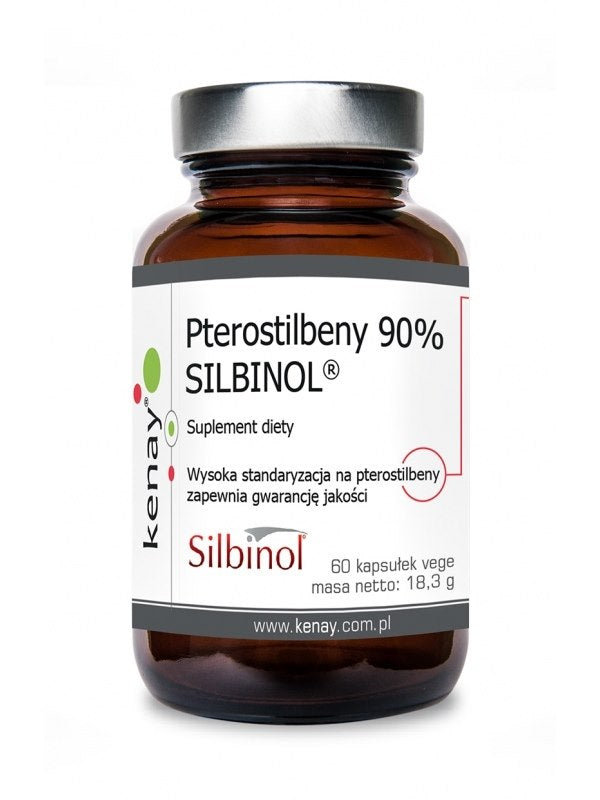 KENAY Pterostilbenai 90 % Silbinolis 60 kapsulių