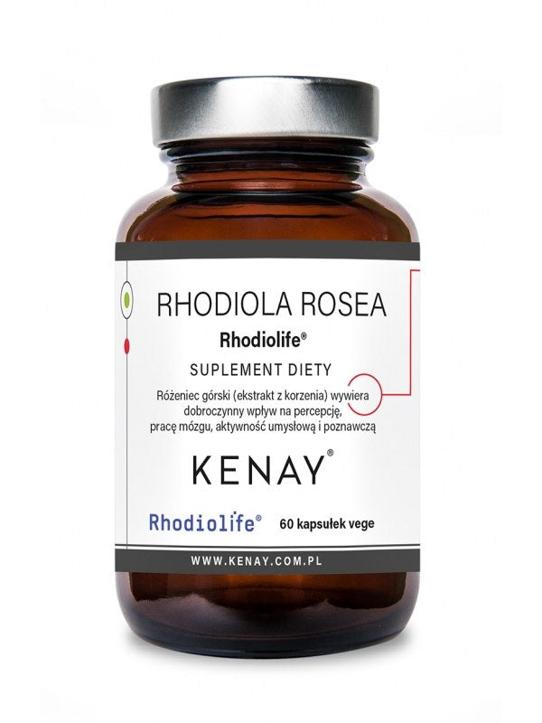 KENAY Rhodiola rosea Rhodiolife - Rhodiola rosea 60 kapsulių