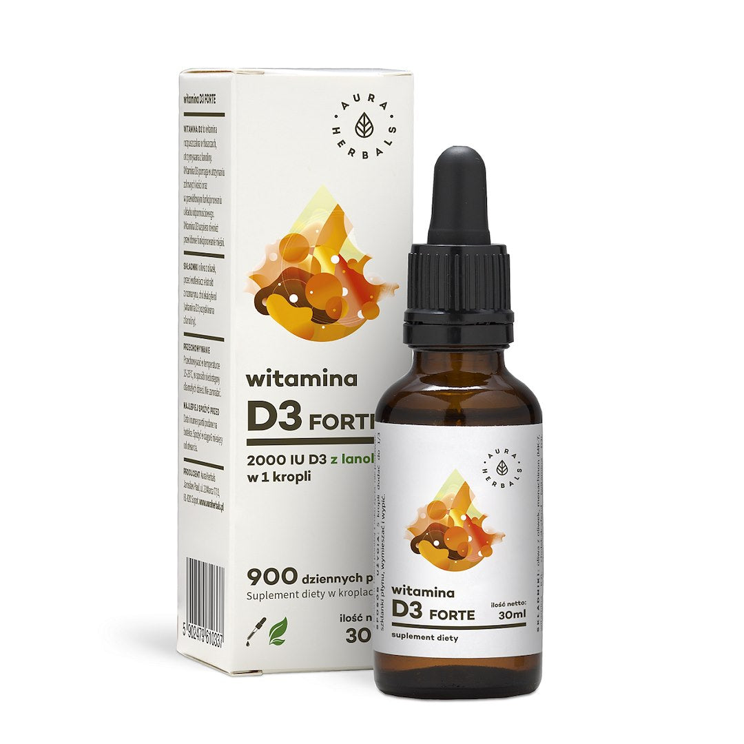 AURA HERBALS vitamino D3 Forte lašai 30 ml