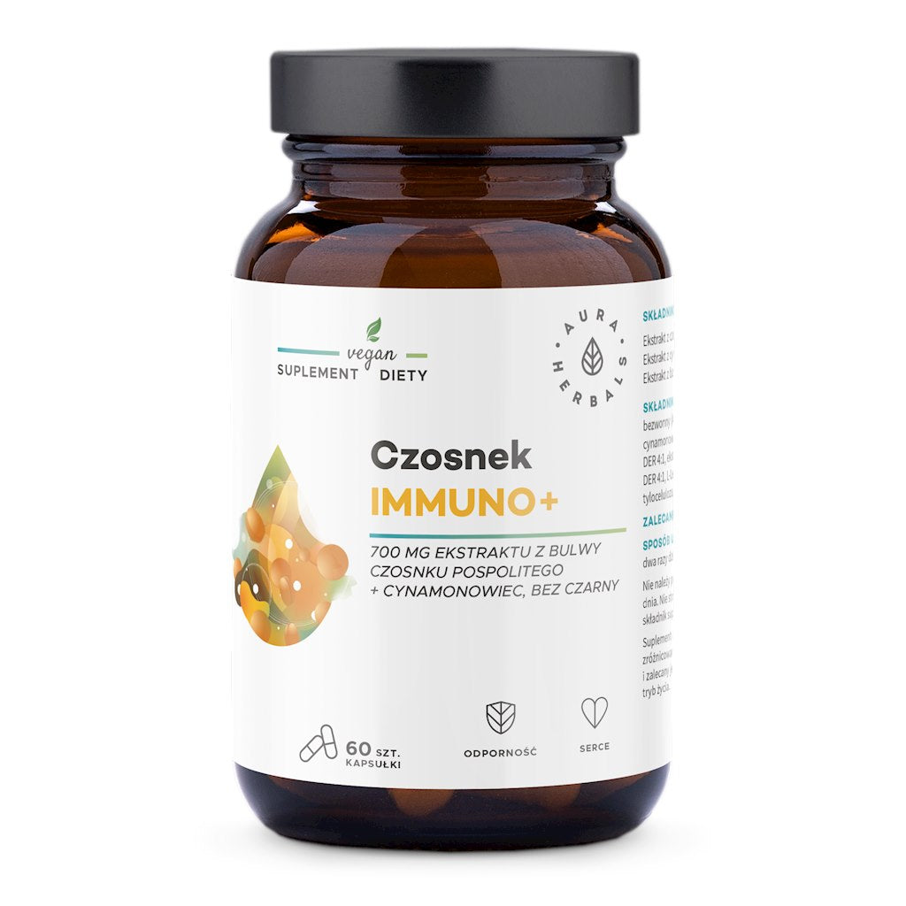 AURA HERBALS česnakų imunoglobulinai+ 60 kapsulių