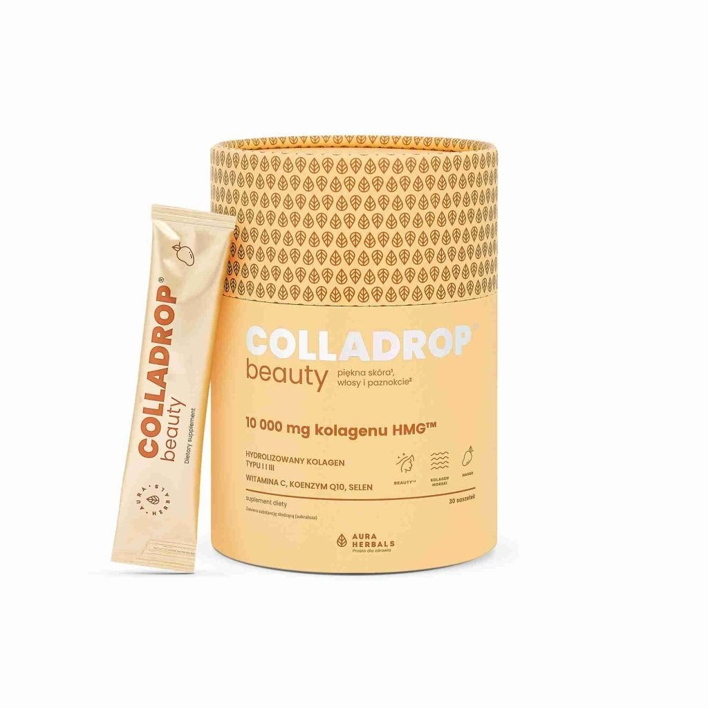 AURA HERBALS Colladrop® Beauty, kolagenas HMG™ 10000 mg, mangas, pakeliai 30 vnt.
