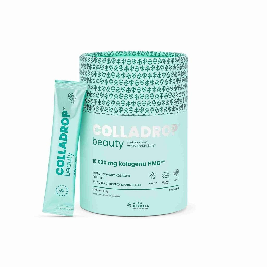 AURA HERBALS Colladrop® Beauty, kolagenas HMG™ 10000 mg, mojito, pakeliai 30 vnt.