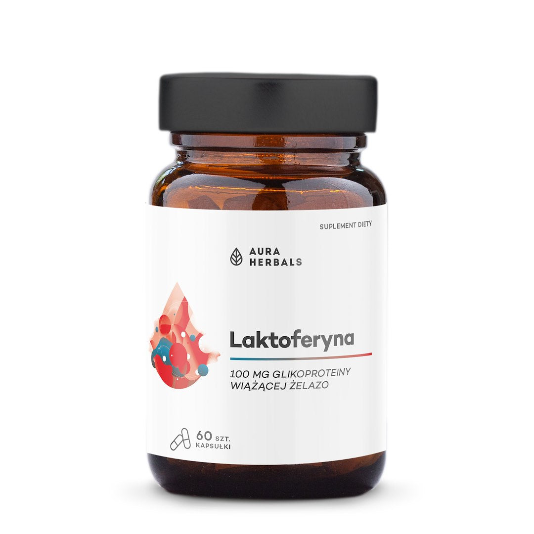 AURA HERBALS Laktoferinas 100 mg 60 kapsulių
