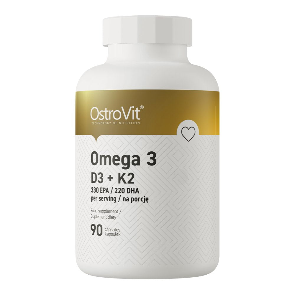Ostrovit Omega 3 D3+K2 90 kapsulių