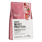 Ostrovit 100% išrūgų baltymai - kreminio braškių skonio 700 g