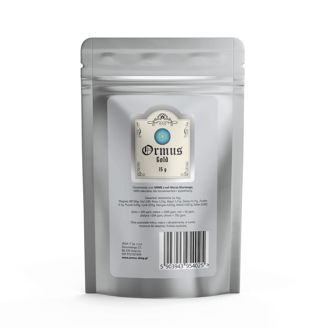 ORMUS ORME Gold - Gyvybės elementai - stiprūs milteliai su auksu 15 g