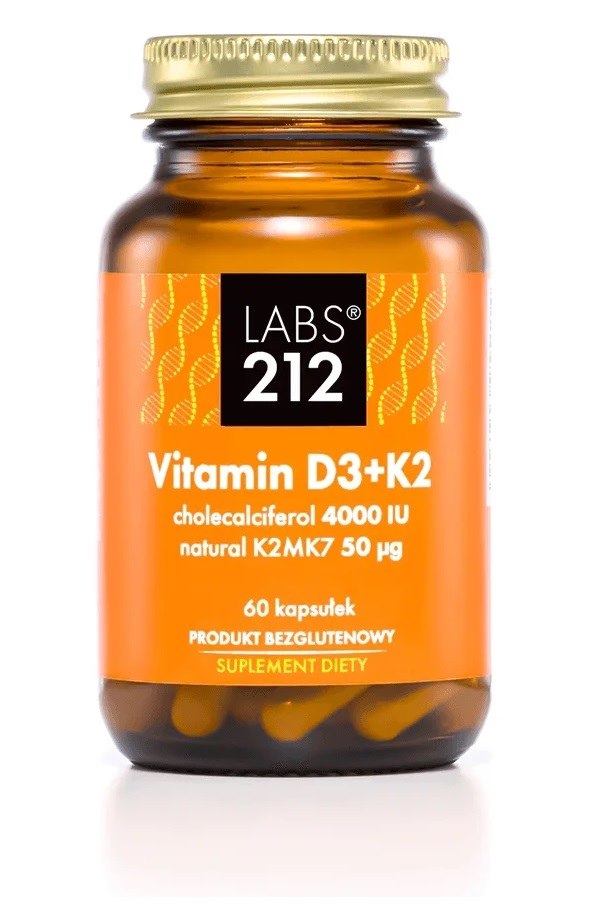 LABS212 Vitaminas D3 4000 TV + K2 60 kapsulių