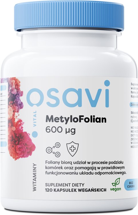 Osavi metilfolatas 600 mcg 120 kapsulių