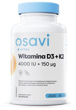 Osavi vitaminas D3 + K2, 4000 TV + 150 mcg 120 kaps.